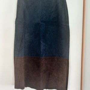 Vintage Perry Ellis suede skirt